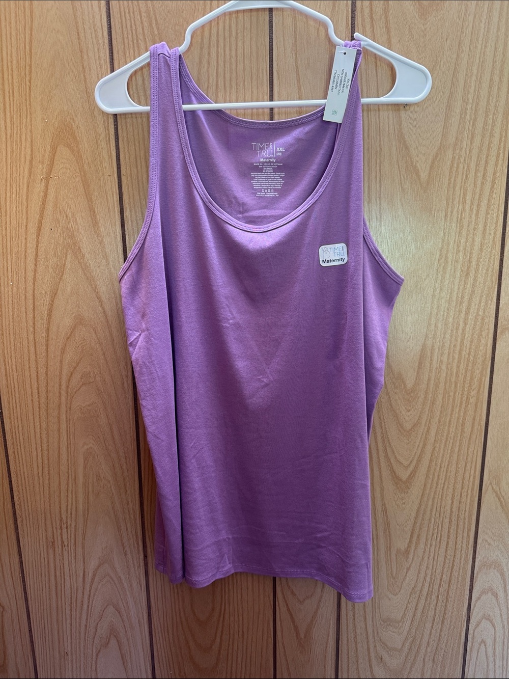 Time and Tru Lavender Scoop‎ Neck Maternity Tank